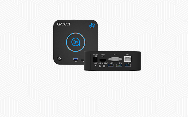 An easy to use and familiar alternative to the Android platform, the AVC-WIN10 MiNi PC is a low cost, high-performance Windows 10 platform that's been specifically designed for use in the education market. The Win 10 MiNi PC offers Window users a simple stepping stone to easily upgrade to the Win 10 platform. Users can enjoy all the benefits of Avocor Intelligent Touch technology when using with an Avocor interactive touchscreen display as well as the Windows 10 ink workspace.