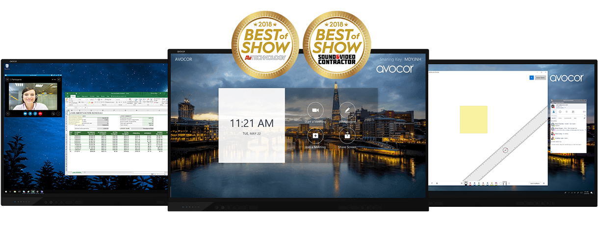 The Avocor F50 series won the Best of Show 2018 by AV Technology and Sound & Video Contractor at ISE