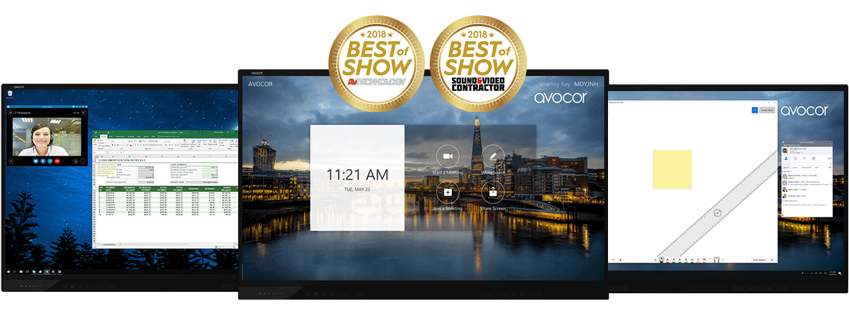 img-f-series-lineup-awards The Avocor F50 series won the Best of Show 2018 by AV Technology and Sound & Video Contractor at ISE
