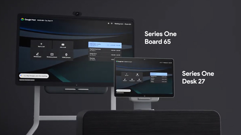 Google Meet Series One Board 65 & Desk 27 by Avocor