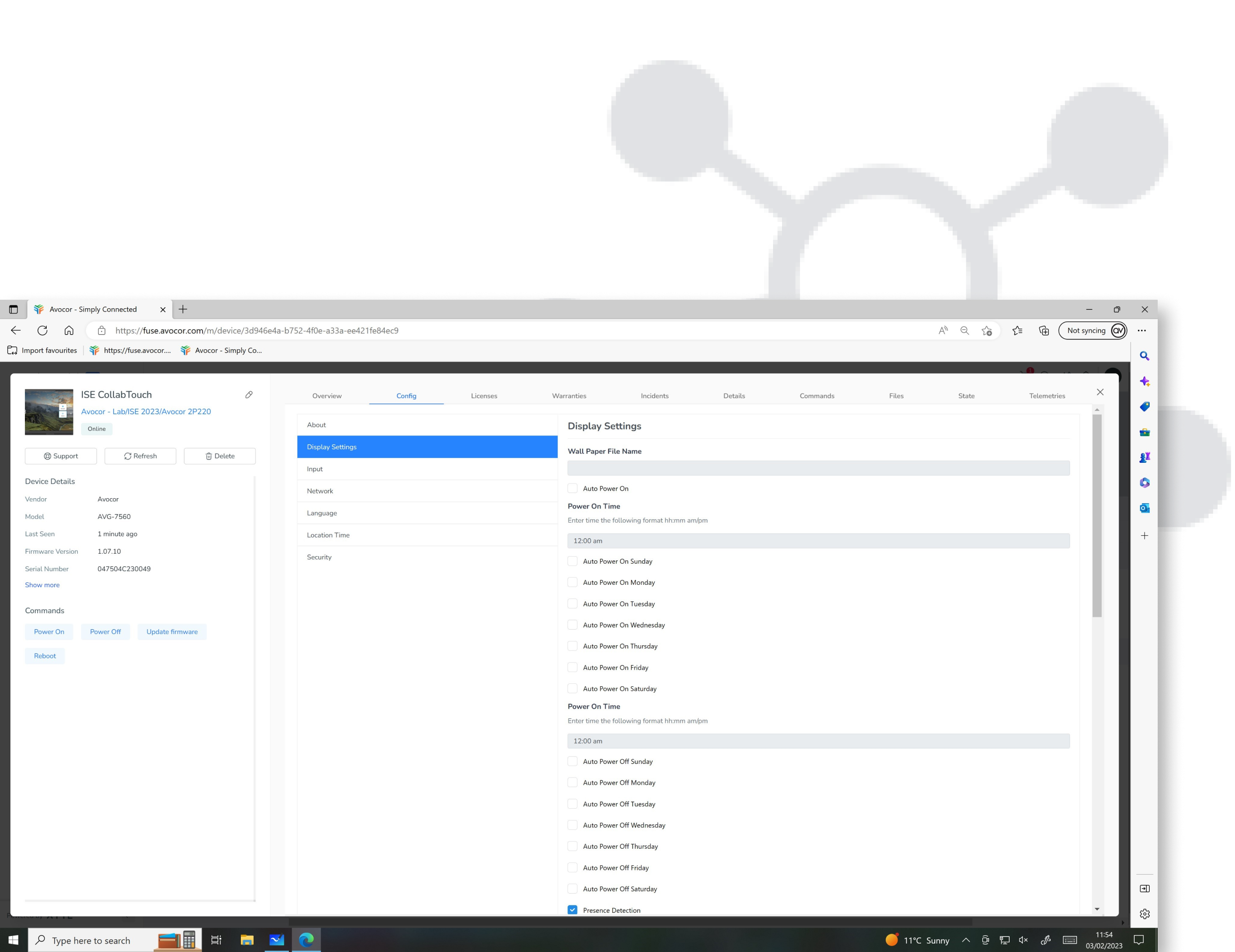 Avocor Fuse Configure