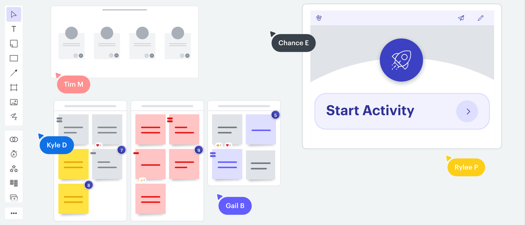 Ultrawide Avocor E92 touchscreen with Lucidspark whiteboarding application